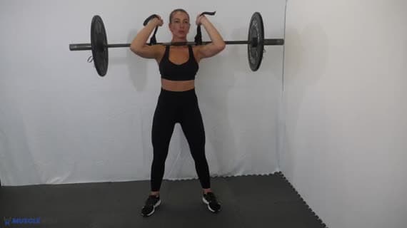 Barbell Front Squat With Straps