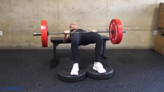 Barbell Heels Elevated Hip Thrust