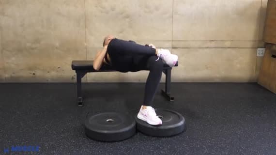 Dumbbell Figure Four Heels Elevated Hip Thrust