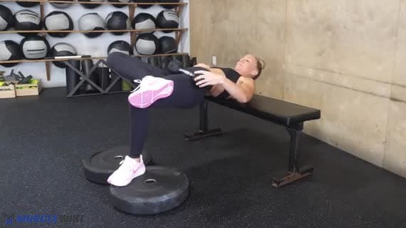 Dumbbell Figure Four Heels Elevated Hip Thrust