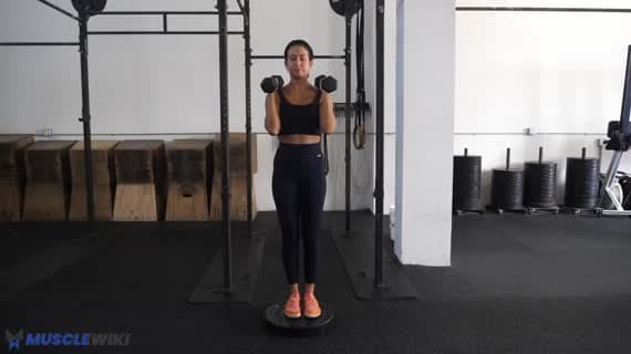 Dumbbell Front Rack Deficit Reverse Lunge