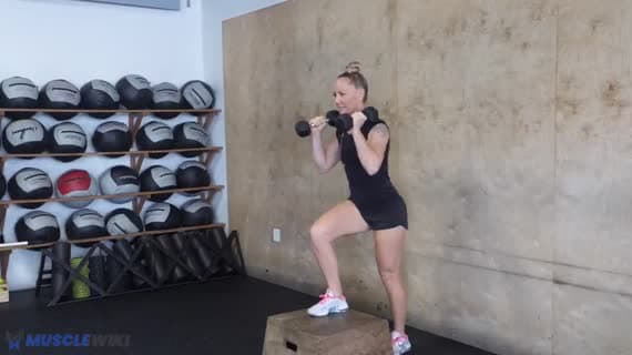 Dumbbell Front Rack Step Up