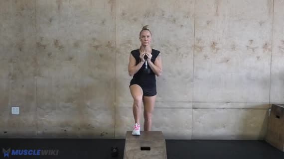 Dumbbell Goblet Step Up