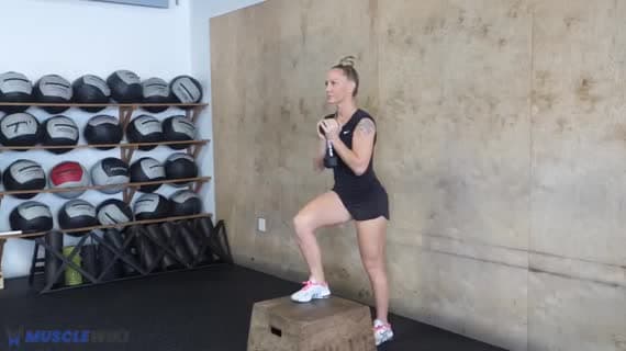 Dumbbell Goblet Step Up