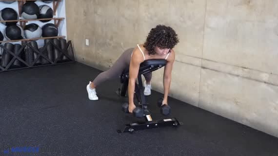 Dumbbell Laying Incline Row