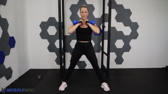 Kettlebell Front Rack Cossack Squat