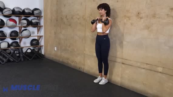 Kettlebell Front Rack Forward Lunge (Double)