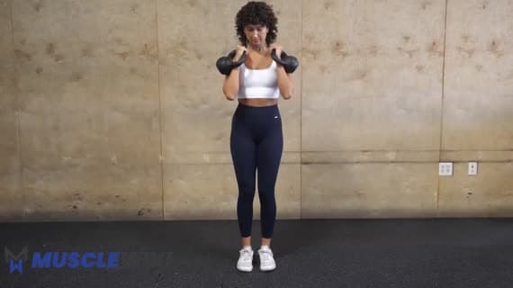 Kettlebell Front Rack Reverse Lunge (Double)