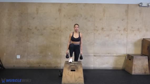 Kettlebell Step Up Double