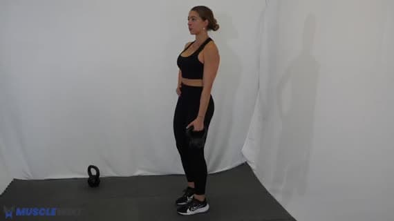Kettlebell Single Arm Curtsy Lunge