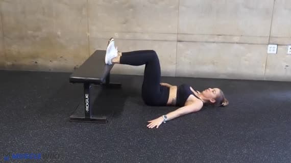 Hamstring Bridge With Elevated Legs Box Bilateral