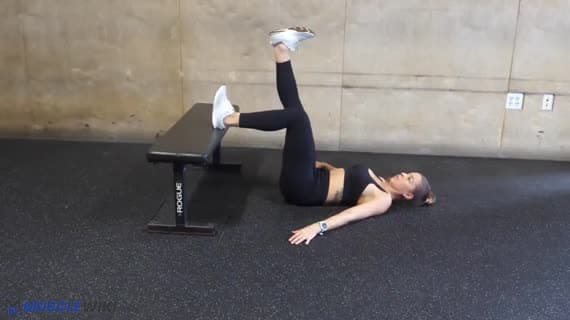 Hamstring Bridge With Elevated Legs Box Unilateral