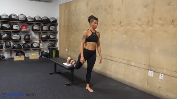 Box Supported Single Leg Deadlift