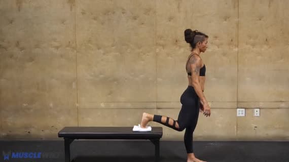 Box Supported Single Leg Deadlift