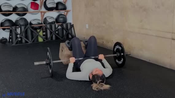 Barbell Feet Elevated Glute Bridge