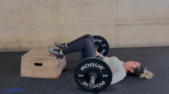 Barbell Feet Elevated Glute Bridge