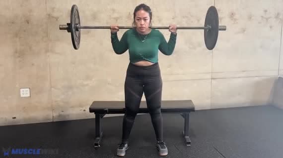 Barbell Tap Pause Squat