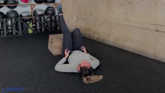 Dumbbell Feet Elevated Single Leg Glute Bridge
