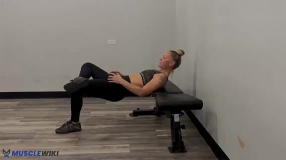 Dumbbell Figure Four Hip Thrust