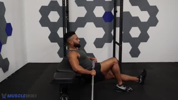 Hip thrust a una gamba con landmine