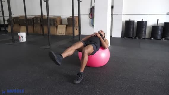 Elevação de Quadril Unilateral com Bola Suíça