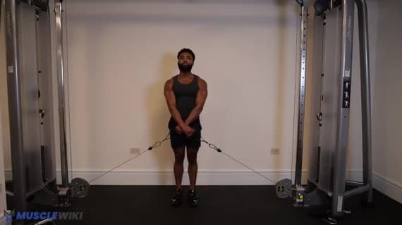 Cable Bilateral Cross Upright Row