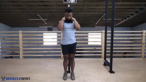 Cable Rope Standing Crunch
