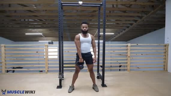 Kettlebell Single Arm Hang Clean And Press
