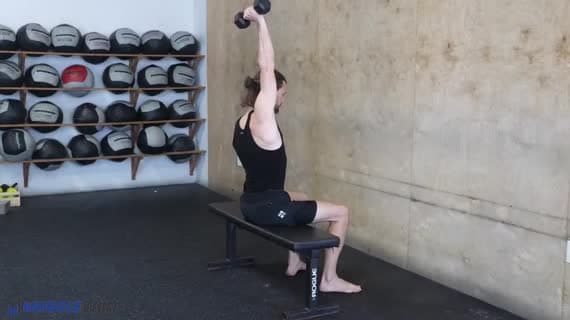 Izometryczny Triceps Siedząc (Hantlem Nad Głową)