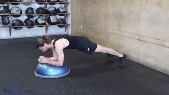 Bosu تنشيط العضلة المسننة الأمامية - بلانك نشط