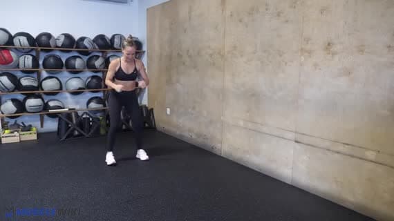 Cardio Long Jump Shuffle Back
