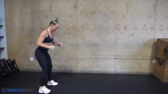 Cardio Long Jump Shuffle Back