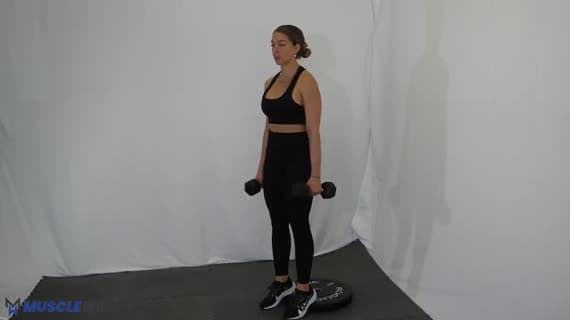 Dumbbell Standing Tibialis Raise