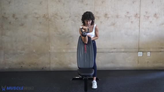 Kettlebell Preacher Curl