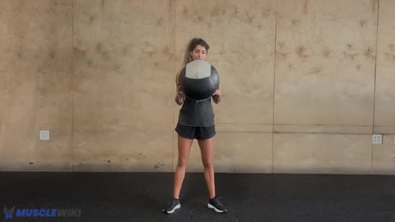 Medicine Ball Squat Reach
