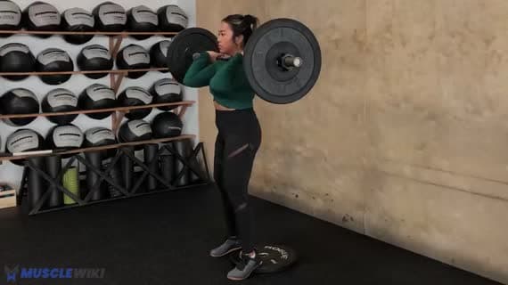 Barbell Heels Up Front Squat