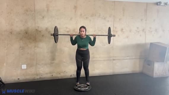 Barbell Toes Up Calf Raise