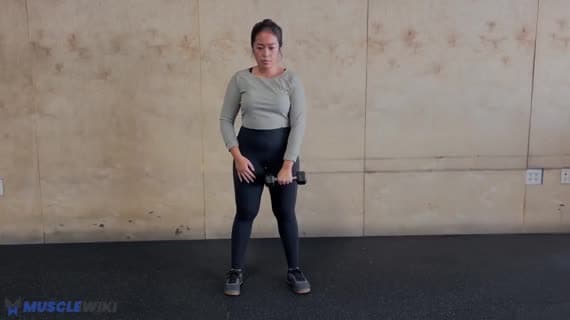 Dumbbell Single Arm Upright Row