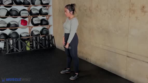 Dumbbell Single Arm Upright Row