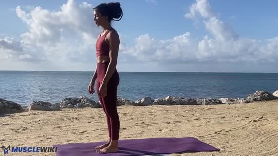 Crescent Moon Pose Quad Stretch