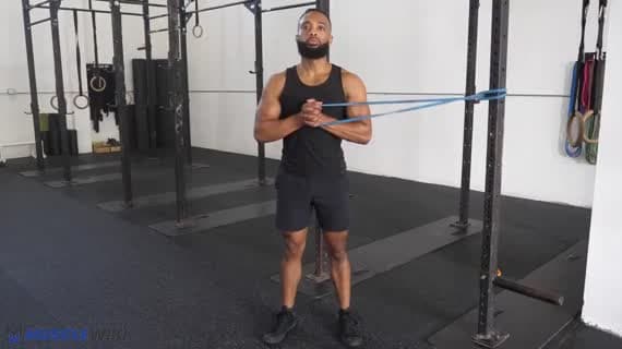 Pallof press z taśmą