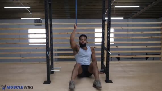 Band Seated Single Arm Pulldown