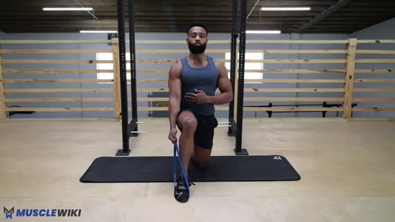 Mini Band Kneeling Row