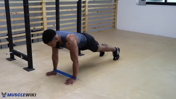 Mini Band Plank Hand Step Out
