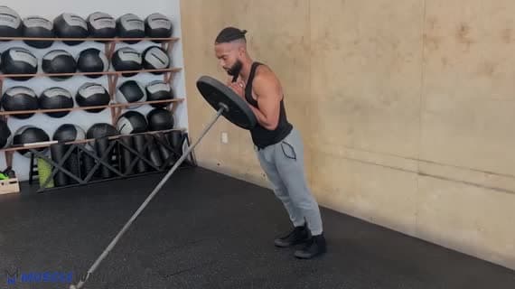 Elevación de gemelos con landmine