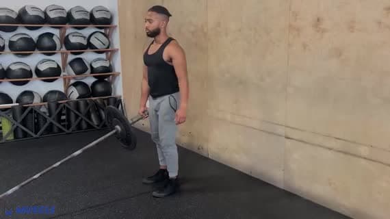 Landmine Curtsy Lunge