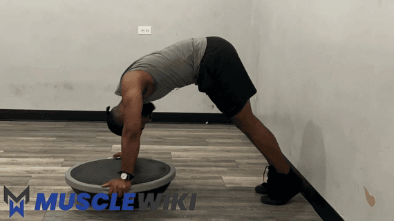 Bosu Ball Encolhimento de Ombros em Pike