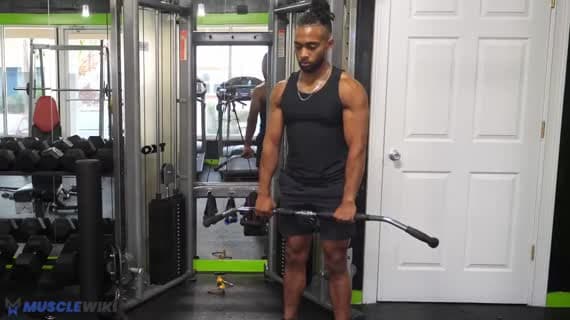 Alzata Frontale con Barra e Cavo