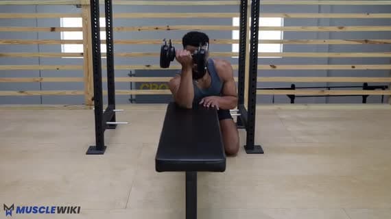 Dumbbell Flat Preacher Curl