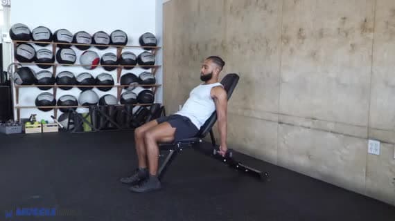 Curl incliné avec haltères